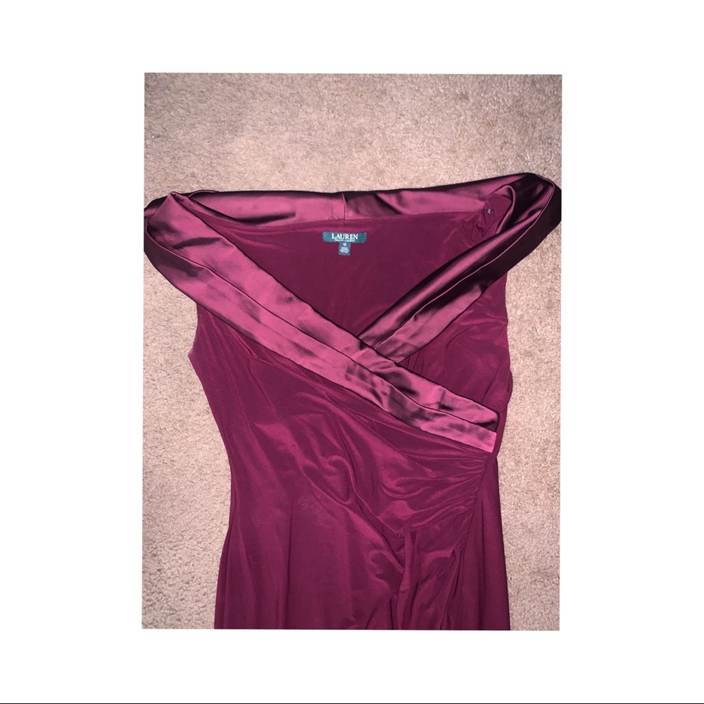 Long formal burgundy wine dress